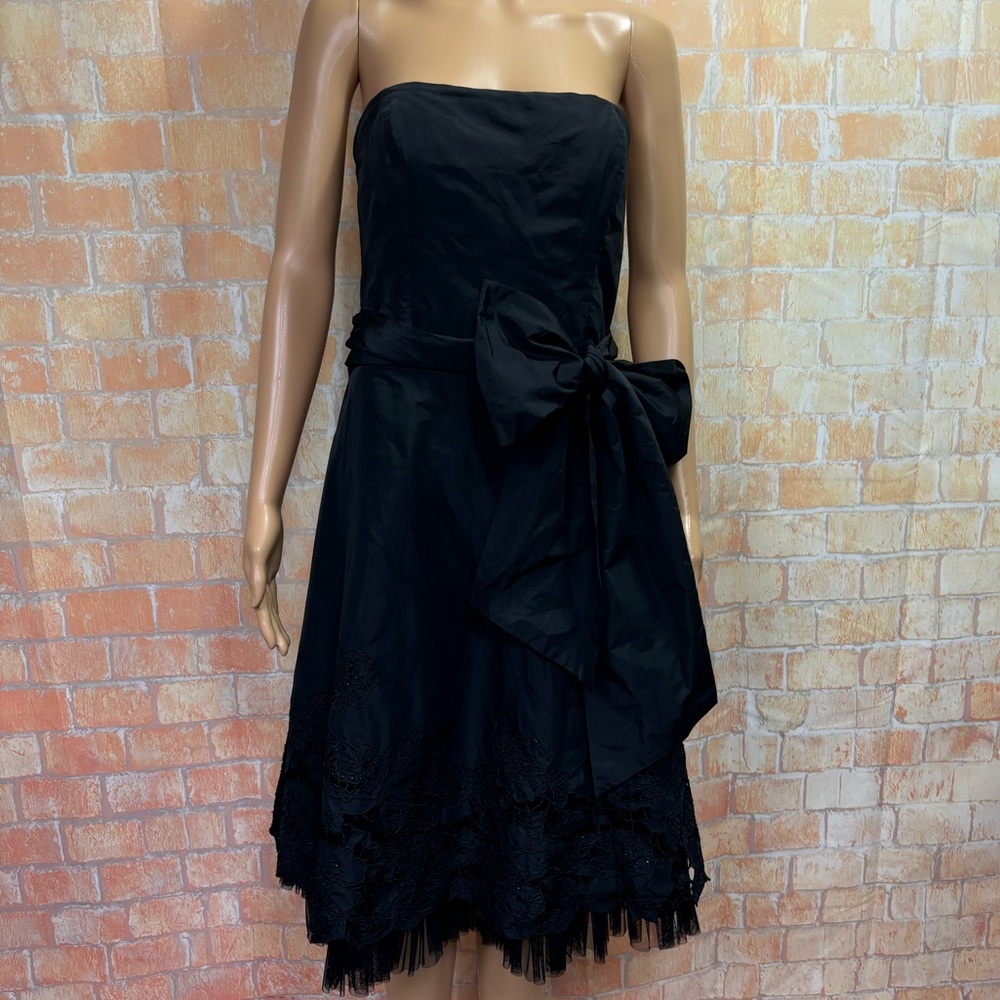 BCBGMAXAZRIA Strapless Taffeta Dress